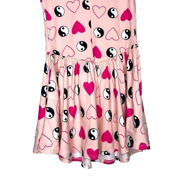 NEW Dot Dot Smile Pink Valentine Ying Yang Flapper Dress 5/6 - Picture 6 of 7